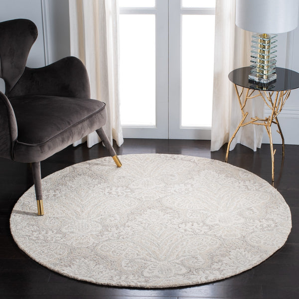 Safavieh Micro-Loop 539 Hand Tufted Wool and Cotton with Latex Contemporary Rug MLP539B-7SQ