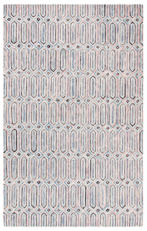 Micro-Loop 630 Contemporary Hand Tufted 100% Wool Pile Rug Pink / Grey