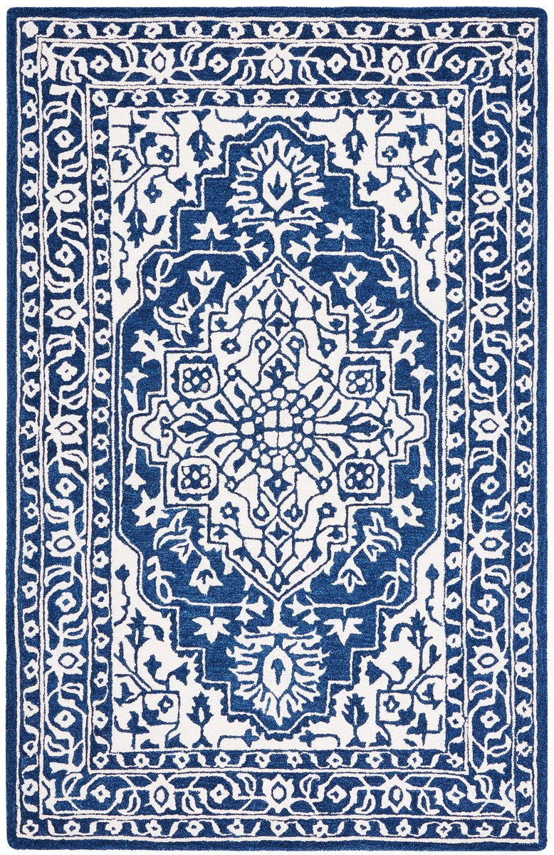 Safavieh Micro-Loop 648 Hand Tufted Wool and Cotton with Latex Contemporary Rug MLP648N-8