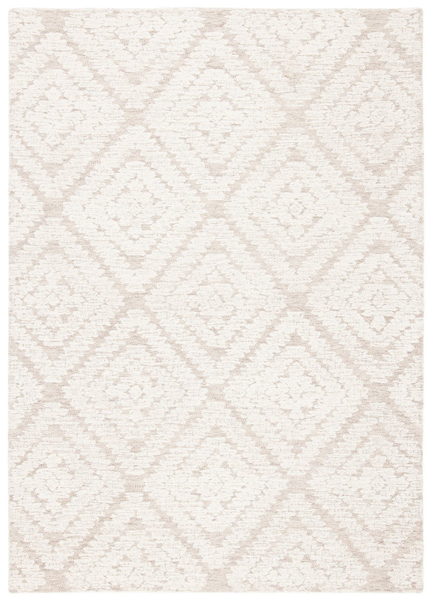 Micro-Loop 907  Hand Tufted 80% Wool 20% Cotton Rug Beige / Brown