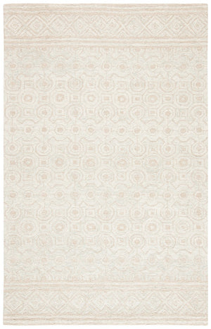 Micro-Loop 950  Hand Tufted 100% Fine Indian Wool Pile Rug Ivory / Light Green