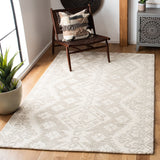 Micro-Loop 952  Hand Tufted 100% Fine Indian Wool Pile Rug Ivory / Beige