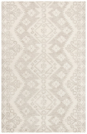 Micro-Loop 952  Hand Tufted 100% Fine Indian Wool Pile Rug Ivory / Beige