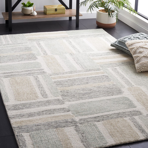 Safavieh Micro-Loop 954 Hand Tufted Wool and Cotton with Latex Contemporary Rug MLP954A-8