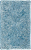 Micro-Loop 975 Contemporary Hand Tufted 80% Wool, 20% Cotton Rug Navy