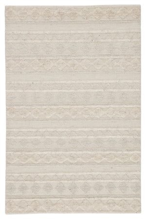 Nikki Chu by Jaipur Living Elixir Handmade Geometric Ivory/ Light Gray Area Rug (8'10"X12')