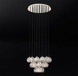 Bethel Polished Nickel Chandelier in Metal & Crystal