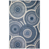 Trans-Ocean Liora Manne Marina Circles Casual Indoor/Outdoor Power Loomed 75% Polypropylene/25% Polyester Rug Delft 8'10" x 11'9"
