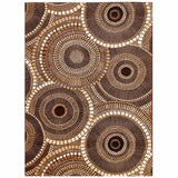 Trans-Ocean Liora Manne Marina Circles Casual Indoor/Outdoor Power Loomed 75% Polypropylene/25% Polyester Rug Brown 7'10" x 9'10"