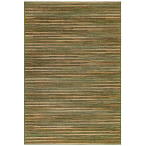 Trans-Ocean Liora Manne Marina Stripes Casual Indoor/Outdoor Power Loomed 75% Polypropylene/25% Polyester Rug Green 7'10" x 9'10"