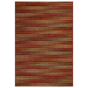 Trans-Ocean Liora Manne Marina Stripes Casual Indoor/Outdoor Power Loomed 75% Polypropylene/25% Polyester Rug Saffron 7'10" x 9'10"