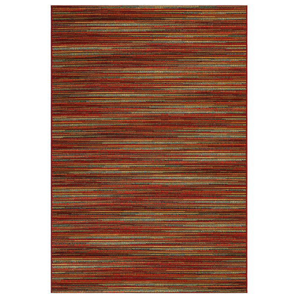 Trans-Ocean Liora Manne Marina Stripes Casual Indoor/Outdoor Power Loomed 75% Polypropylene/25% Polyester Rug Saffron 7'10" x 9'10"