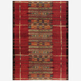 Trans-Ocean Liora Manne Marina Tribal Stripe Casual Indoor/Outdoor Power Loomed 75% Polypropylene/25% Polyester Rug Red 8'10" x 11'9"