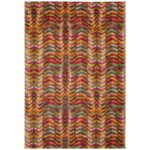 Trans-Ocean Liora Manne Marina Ripple Casual Indoor/Outdoor Power Loomed 75% Polypropylene/25% Polyester Rug Multi 7'10" x 9'10"