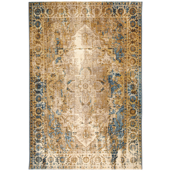 Trans-Ocean Liora Manne Marina Medallion Casual Indoor/Outdoor Power Loomed 75% Polypropylene/25% Polyester Rug Blue 8'10" x 11'9"