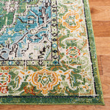 Monaco 207 Traditional Power Loomed 100% Polypropylene Friese Rug Green / Turquoise