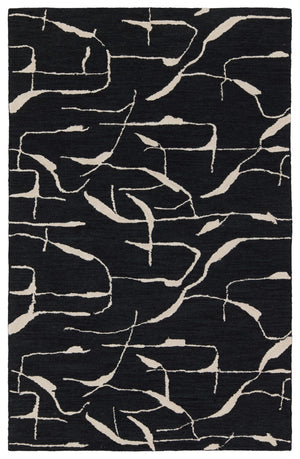 Jaipur Living Mallino by Nikki Chu Noir MNK01 Hand Tufted Handmade Indoor Modern Rug Black 9' x 12'