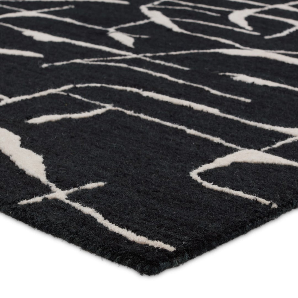 Jaipur Living Mallino by Nikki Chu Noir MNK01 Hand Tufted Handmade Indoor Modern Rug Black 9' x 12'