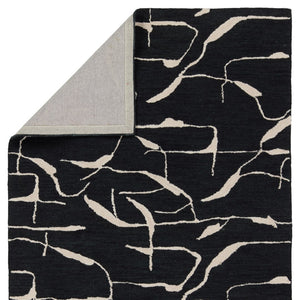 Jaipur Living Mallino by Nikki Chu Noir MNK01 Hand Tufted Handmade Indoor Modern Rug Black 9' x 12'