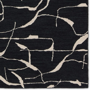 Jaipur Living Mallino by Nikki Chu Noir MNK01 Hand Tufted Handmade Indoor Modern Rug Black 9' x 12'
