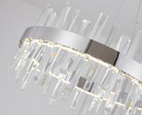 Bethel Chrome LED Chandelier in Stainless Steel & Crystal