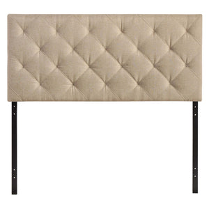 Theodore Queen Upholstered Fabric Headboard Beige MOD-5040-BEI