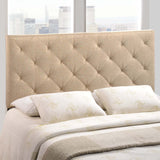 Theodore Queen Upholstered Fabric Headboard Beige MOD-5040-BEI