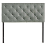 Theodore Queen Upholstered Fabric Headboard Gray MOD-5040-GRY