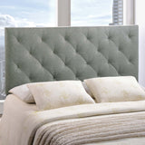 Theodore Queen Upholstered Fabric Headboard Gray MOD-5040-GRY