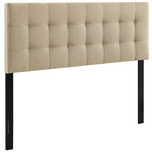 Lily Queen Upholstered Fabric Headboard Beige MOD-5041-BEI