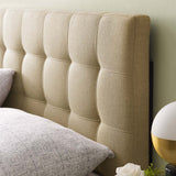 Lily Queen Upholstered Fabric Headboard Beige MOD-5041-BEI