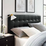 Lily Queen Upholstered Vinyl Headboard Black MOD-5130-BLK