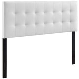 Lily Queen Upholstered Vinyl Headboard White MOD-5130-WHI