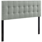 Lily King Upholstered Fabric Headboard Gray MOD-5144-GRY