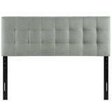 Lily King Upholstered Fabric Headboard Gray MOD-5144-GRY