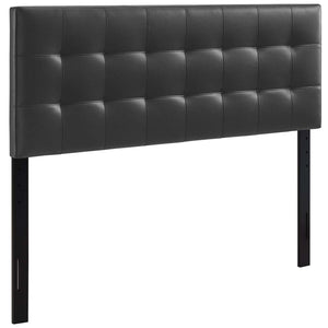 Lily King Upholstered Vinyl Headboard Black MOD-5145-BLK