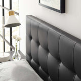 Lily King Upholstered Vinyl Headboard Black MOD-5145-BLK