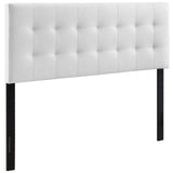 Lily King Upholstered Vinyl Headboard White MOD-5145-WHI