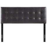 Lily Full Upholstered Vinyl Headboard Brown MOD-5147-BRN