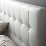 Lily Full Upholstered Vinyl Headboard White MOD-5147-WHI