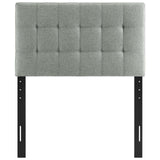 Lily Twin Upholstered Fabric Headboard Gray MOD-5148-GRY