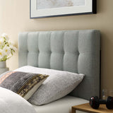 Lily Twin Upholstered Fabric Headboard Gray MOD-5148-GRY