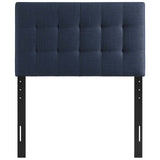 Lily Twin Upholstered Fabric Headboard Navy MOD-5148-NAV