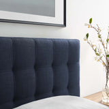 Lily Twin Upholstered Fabric Headboard Navy MOD-5148-NAV