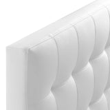 Lily Twin Upholstered Vinyl Headboard White MOD-5149-WHI