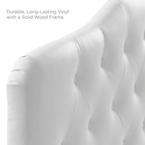 Annabel Queen Upholstered Vinyl Headboard White MOD-5155-WHI