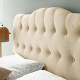 Annabel Full Upholstered Fabric Headboard Beige MOD-5156-BEI
