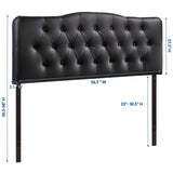 Annabel Full Upholstered Vinyl Headboard MOD-5157-BLK