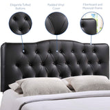 Annabel Full Upholstered Vinyl Headboard MOD-5157-BLK