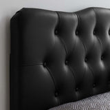 Annabel Full Upholstered Vinyl Headboard MOD-5157-BLK